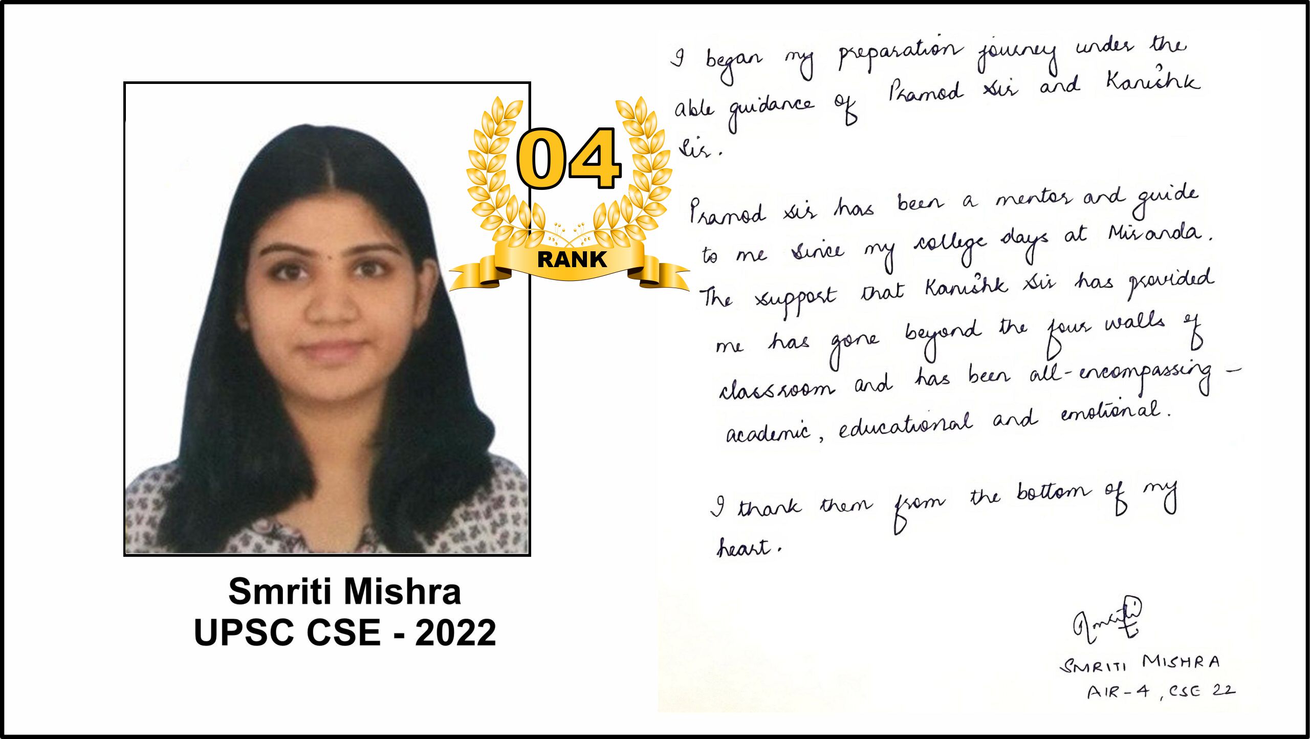 Smriti Mishra Testimonials