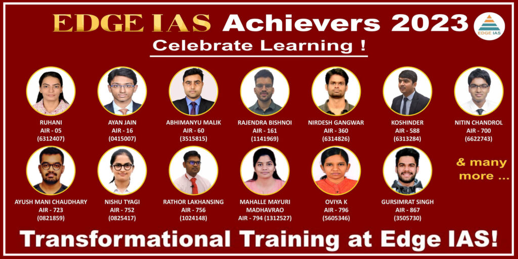 Edge Ias 2023 Achiever students